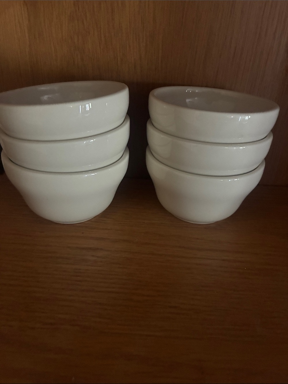 White Ceramic Prep Bowls Set - 6-Piece